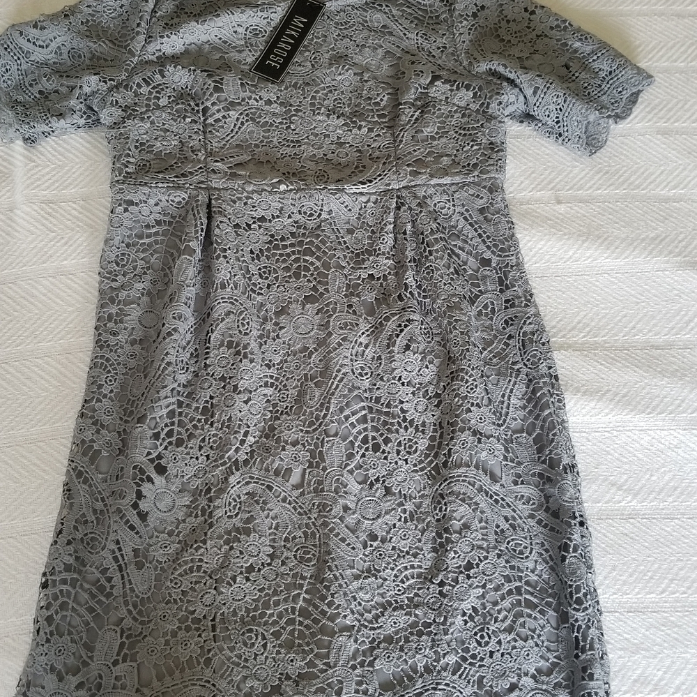Mikarose Lace Overlay Dress